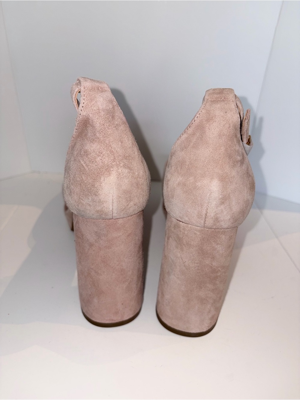 AEROSOLES Blush Suede Platform Block Heel Pump - Picture 3 of 4